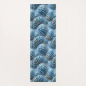 Frosted Blue Pinecones Yogamat (Achterkant)