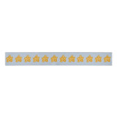Frosted Blue Princess Golden Flowers Birthday Grosgrain Lint (Voorkant)