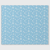 Frosted Blue Snowflake Wrapping Paper Cadeaupapier (Vlak)