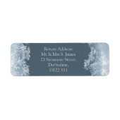 Frosted Blue Winter Wedding Custom Etiket (Voorkant)