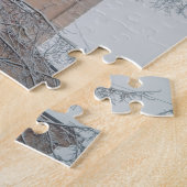 Frosted bomen en een majestueuze kathedraal legpuzzel (Zijkant)