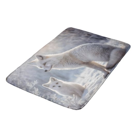 Frosted Bonds: de poolvos en haar welp Badmat (Gekanteld)