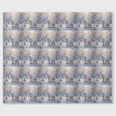Frosted Bonds: de poolvos en haar welp Cadeaupapier (Vlak)