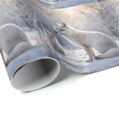 Frosted Bonds: de poolvos en haar welp Cadeaupapier (Rol Hoek)
