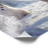 Frosted Bonds: de poolvos en haar welp Foto Afdruk (Hoek)