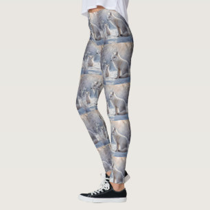 Frosted Bonds: de poolvos en haar welp Leggings