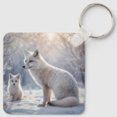 Frosted Bonds: de poolvos en haar welp Sleutelhanger (Achterkant)
