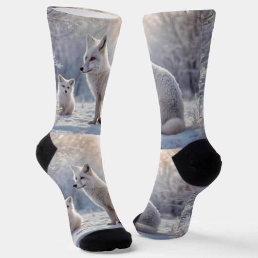 Frosted Bonds: de poolvos en haar welp Sokken (Gebogen)