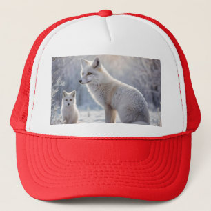 Frosted Bonds: de poolvos en haar welp Trucker Pet