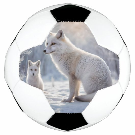 Frosted Bonds: de poolvos en haar welp Voetbal (Voorkant)