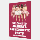 Frosted Bourgogne Acryl Bachelorette Welkom Teken Acryl Bord (Hoek)