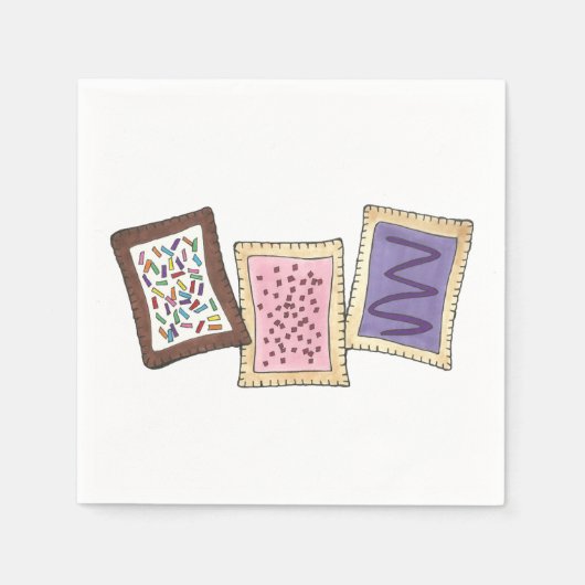 Frosted Breakfast Toaster Pastry Junk Food Foodie Servetten (Voorkant)