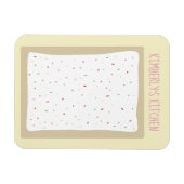 Frosted broodrooster gebak schattige gepersonalise magneet (Horizontaal)