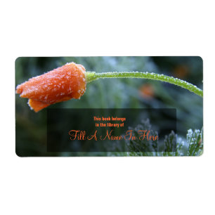 Frosted California Poppy Book Identification Etiket