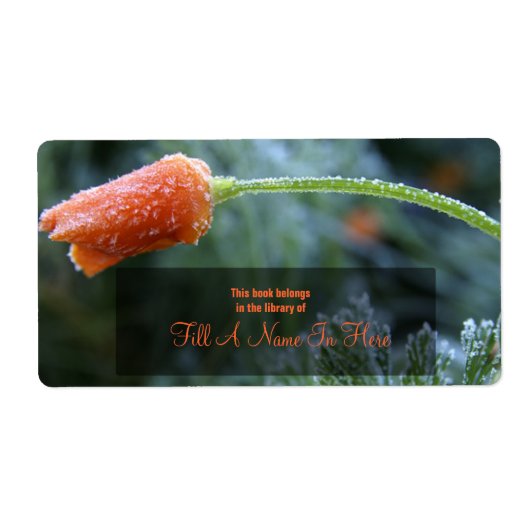 Frosted California Poppy Book Identification Etiket (Voorkant)
