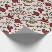 Frosted Cardinal Dance Cadeaupapier (Hoek)