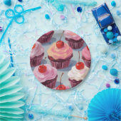 Frosted Cherry Cupcakes | verjaardagsfeest Papieren Bordje (Feest)