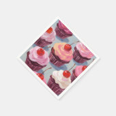 Frosted Cherry Cupcakes | verjaardagsfeest Servet (Hoek)