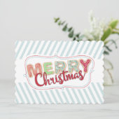 Frosted Christmas koekjes uit de keuken van de kaa Feestdagenkaart (Staand voorkant)