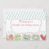 Frosted Christmas koekjes uit de keuken van de kaa Feestdagenkaart (Achterkant)