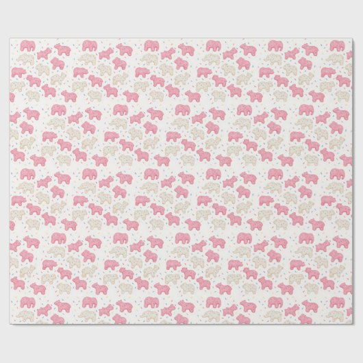 Frosted Circus Animal Cookie Cadeaupapier (Vlak)