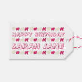 Frosted Circus Animal Cookies Roze Witte sprinken Cadeaulabel (Voorkant (Horizontaal))
