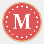 Frosted Cookie Monogram Sticker (Voorkant)