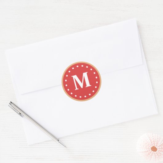 Frosted Cookie Monogram Sticker (Envelop)