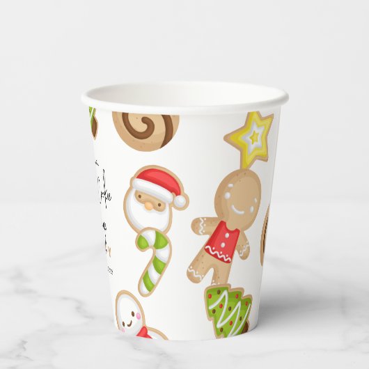 Frosted Cookies kerstkoekjeswisselaar Papieren Bekers (Achterkant)