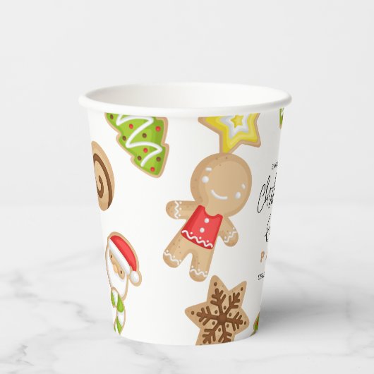 Frosted Cookies kerstkoekjeswisselaar Papieren Bekers (Voorkant)