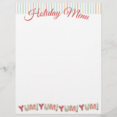 Frosted cookies Kerstmenu briefhoofd (Voorkant)