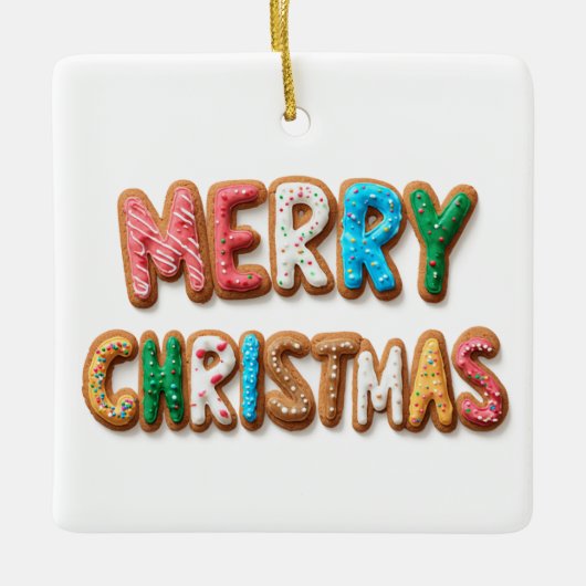 Frosted Cookies Merry Christmas Ornament (Voorkant)