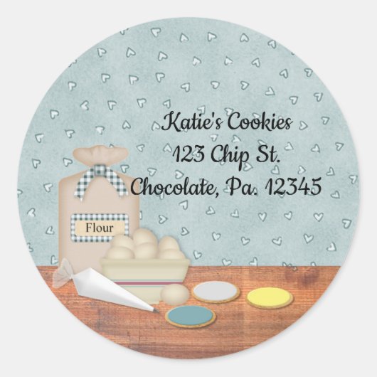 Frosted Cookies Round Product Sticker (Voorkant)