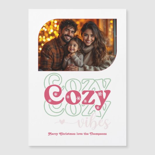 Frosted Cranberry Holiday Keepsake Christmas Photo (Voorkant)