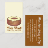 Frosted Croissant Donut Doughnut Pastry Bakery Visitekaartje (Voorkant / Achterkant)