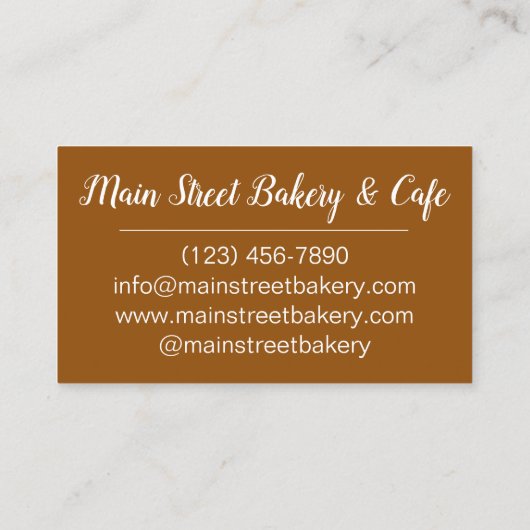 Frosted Croissant Donut Doughnut Pastry Bakery Visitekaartje (Achterkant)