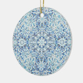 Frosted Crystal Bloom — Intricate Snowflake Design Keramisch Ornament (Links)