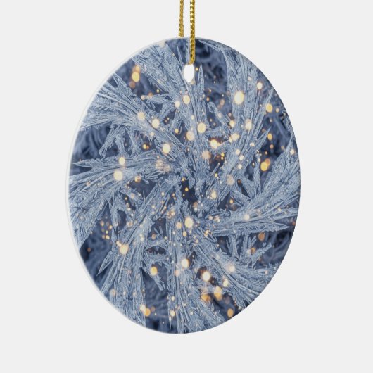 Frosted Crystal Kerstversiering Keramisch Ornament (Rechts)