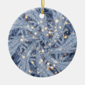 Frosted Crystal Kerstversiering Keramisch Ornament (Voorkant)