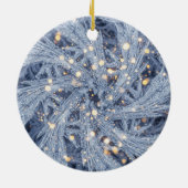 Frosted Crystal Kerstversiering Keramisch Ornament (Achterkant)