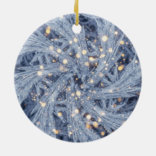 Frosted Crystal Kerstversiering Keramisch Ornament (Achterkant)