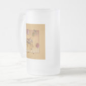 Frosted Cup - Carrousel Giraffe Matglas Bierpul (Voorkant links)