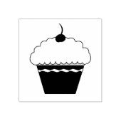 Frosted Cupcake met Cherry Rubber Stamp Rubberstempel (Afrduk)