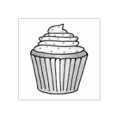 Frosted Cupcake w/ Sprinkles Sweet Cupcakes Stamp Rubberstempel (Afrduk)