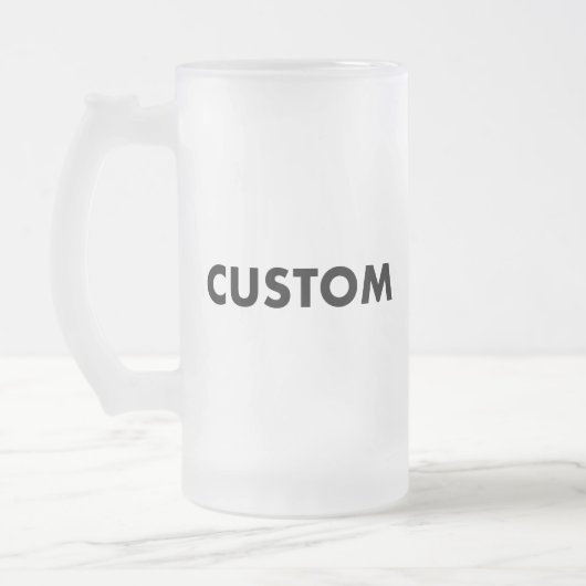 Frosted Custom Beer Stein Glass Blank - 16oz Pint Matglas Bierpul (Links)