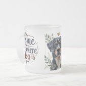 Frosted Dog Quote Mok - Thuis is waar mijn hond is (Voorkant links)