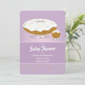 Frosted Donut en Donut Hole Sprinkles Baby shower Kaart (Staand voorkant)