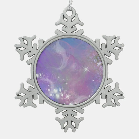Frosted Dreaming Tin Sneeuwvlok Ornament (Voorkant)
