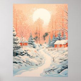Frosted Dreams: betoverende winterlandschappen Poster