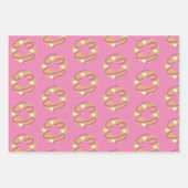 Frosted Dripping Donuts Hearts Patroon Inpakpapier Vel (Voorkant 2)
